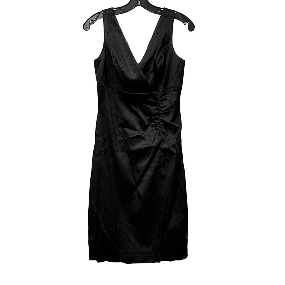 Donna Ricco LBD Little Black dress Womens Size 4 Sleeveless‎ V Neck Zip Party
